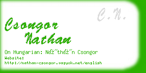 csongor nathan business card